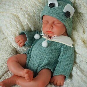 🆕12Inch Full Platinum Silicone Reborn Baby Dolls Sleeping Liam-boy-wheaten